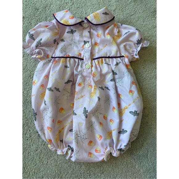 NWOT Smockingbird purple orange Halloween bubble, $75 6mon B44 - Picture 5 of 7